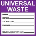 Nmc Hazardous Waste Vinyl Labels - Universal Waste HW30AP